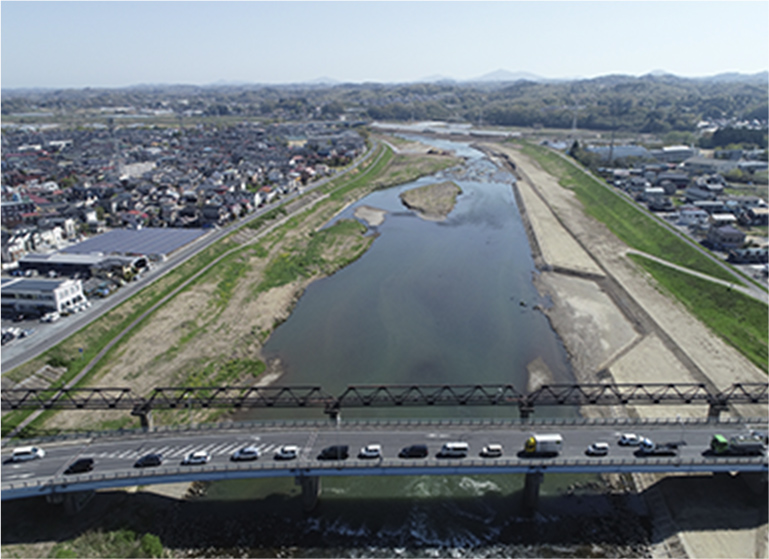 阿武隈川上流阿久津地区掘削工事